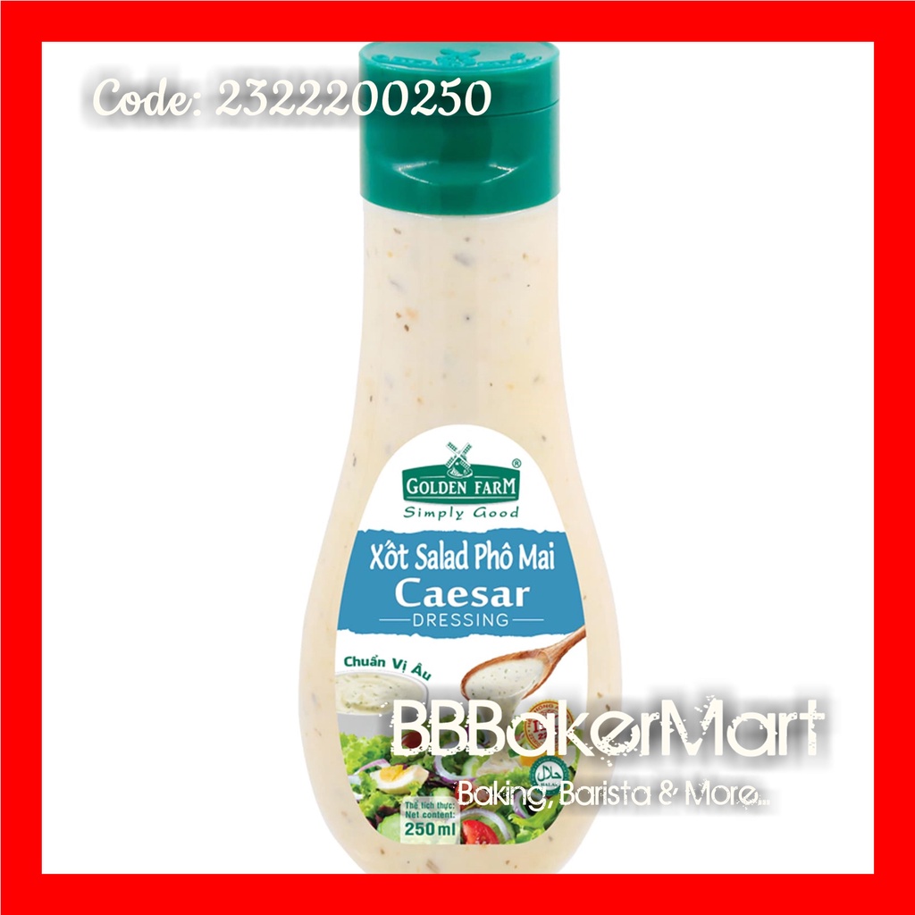 Xốt Salad PHÔ MAI CAESAR Dressing Golden Farm - Chai 250ml