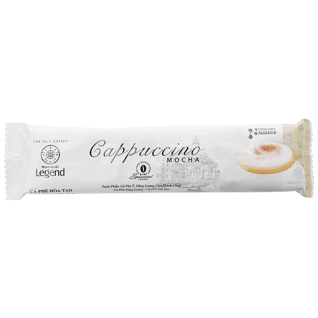 Cà phê Cappuccino Trung Nguyên Mocha - Hazelnut - Coconut Hộp 12 gói