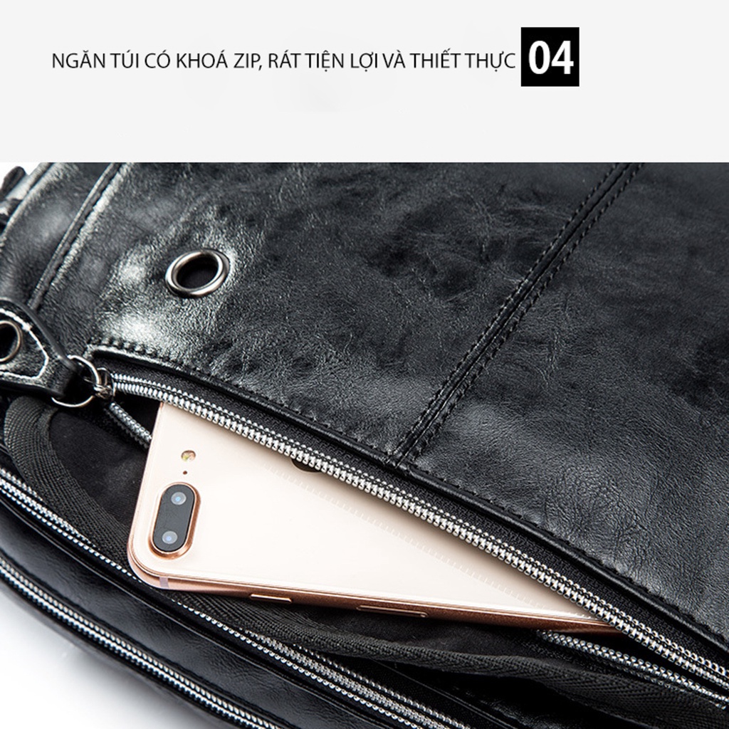 Túi Sách Da Nam ATINO Chất Liệu Da PU Kiểu Dáng Thời Trang TC1.9317