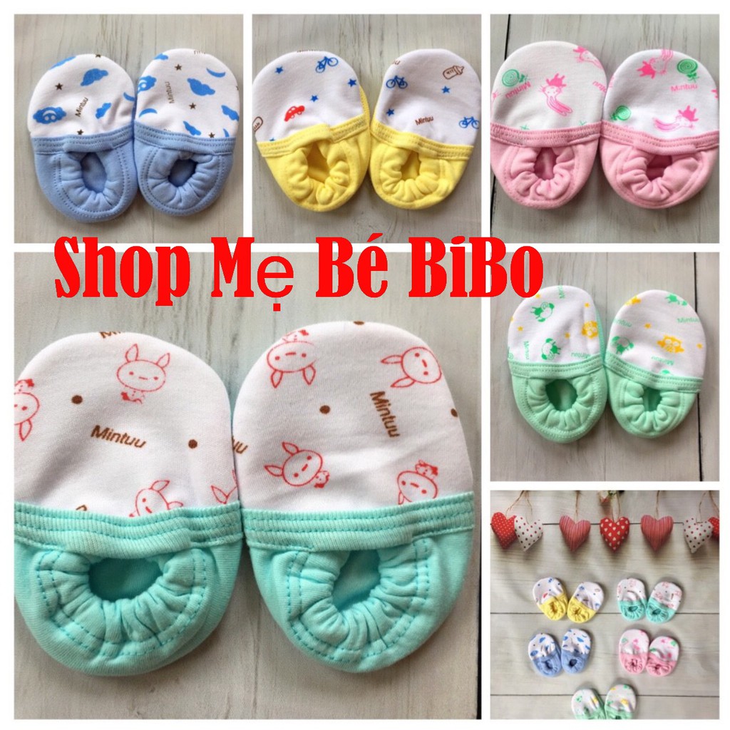 GIÀY VẢI CHO BÉ SƠ SINH-7KG COTTON CAO CẤP