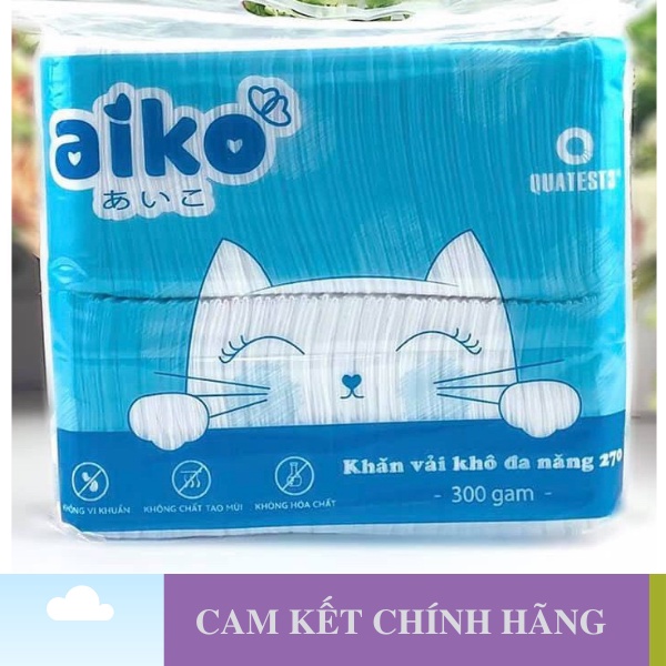 Khăn vải khô Aiko đa năng Khăn giấy khô đa năng Aiko 160 tờ 270 tờ 450 tờ - Hộp/Túi