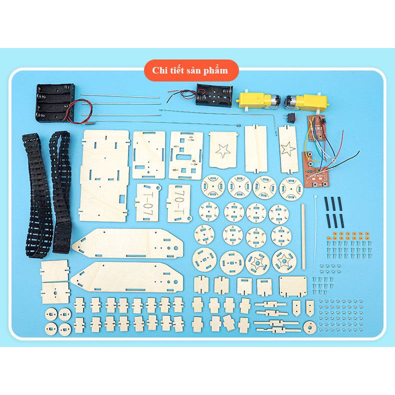 Bộ Đồ Chơi Lắp Ráp Mô Hình Xe Tăng Điều Khiển Từ Xa