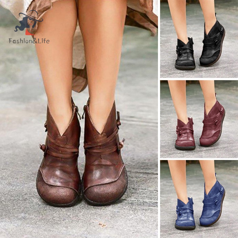 Bốt Nữ Thời Trang Vintage Cá Tính
