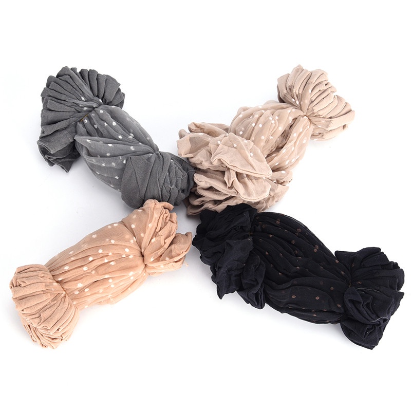 Set 10 Đôi Vớ Trong Suốt Họa Tiết Chấm Bi Thời Trang Dành Cho Nữ