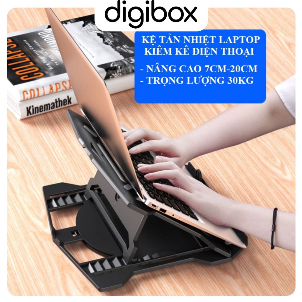 Giá Đỡ Máy Tính Macbook, Laptop, iPad N2 Kiêm Đỡ Kê Điện Thoại Bằng Nhựa ABS Chắc Chắn