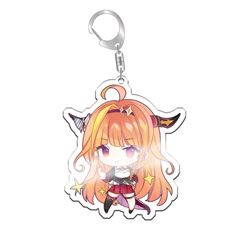 (TAI THÚ) Móc khóa in hình Hololive mica trong acrylic anime chibi xinh xắn tiện lợi