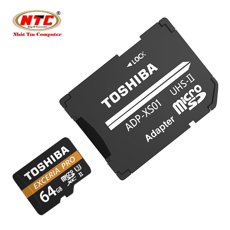 Thẻ nhớ MicroSDXC Toshiba Exceria Pro M501 64GB UHS-II U3 4K R270MB/s W150MB/s (Đen)