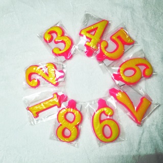 20 cây đèn cầy số (nến số) 2 lớp màu! lựa tự do các số nhé!