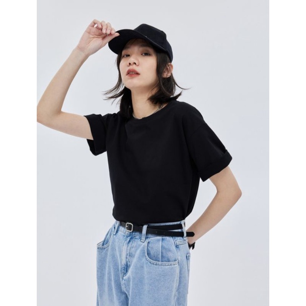 Áo thun cổ tròn trơn cao cấp kiểu dáng basic đơn giản phù hợp mọi độ tuổi hàng đẹp giá tốt