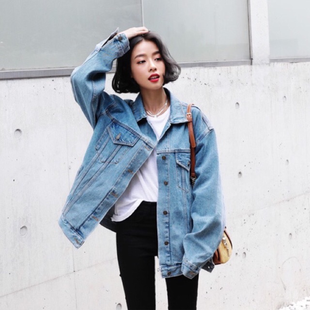 [Hà Nội] Jacket Jeans Basic Unisex - Áo Khoác Nam - Áo Khoác Nữ - Màu Nhạt