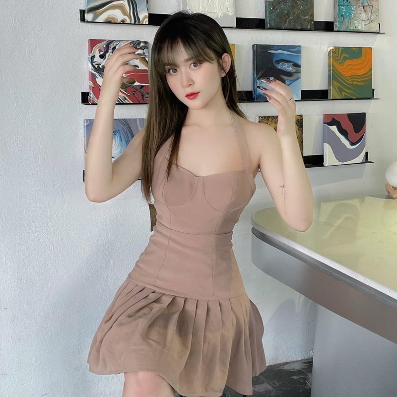 BROWNIE - Váy yếm body đuôi cá