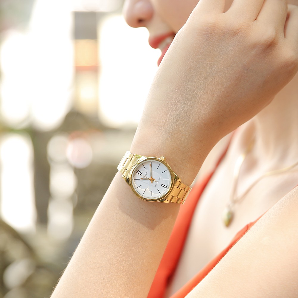 Đồng hồ nữ dây kim loại Casio Standard chính hãng Anh Khuê LTP-V005G-7BUDF