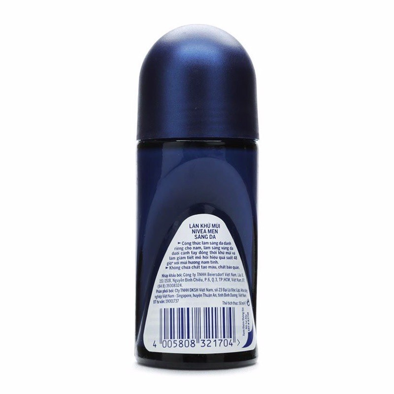 Lăn Khử Mùi Nam Sáng Da Nivea Men Whitening 50ml