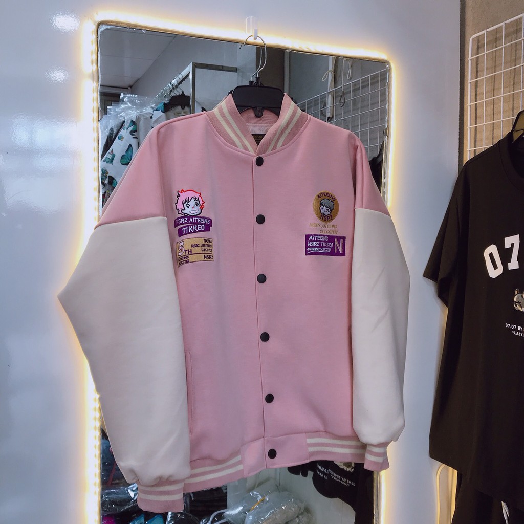 Áo khoác bóng chày hồng MAYLAN STORE | BigBuy360 - bigbuy360.vn