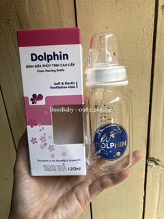 Bình thuỷ tinh cao cấp Dolphin 120ml
