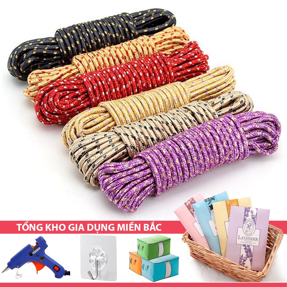 [Tổng Kho Sỉ] Cuộn Dây Phơi Đồ, Quần Áo Vải Bện Siêu Chắc DÀI 10 MÉT - Dây Buộc Màn