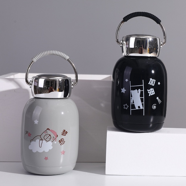 Bình nước giữ nhiệt cute mini lõi inox SUS 304, bình đựng nước nóng giữ nhiệt tốt đáng yêu