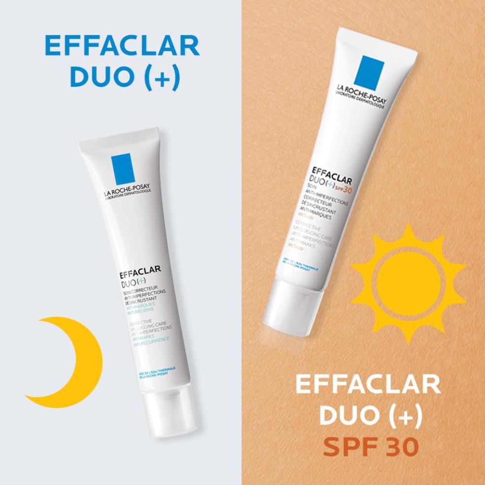 La Roche-Posay Effaclar Duo+ SPF30 - Kem Giảm Mụn Ban Ngày Có Chỉ Số Chống Nắng 40ml