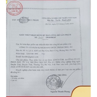 Kẽm hữ cơ Zinciator ( Hộp 25 gói )