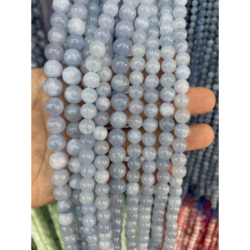 DIY Aquamarine round Beads 6mm/8mm/10mm