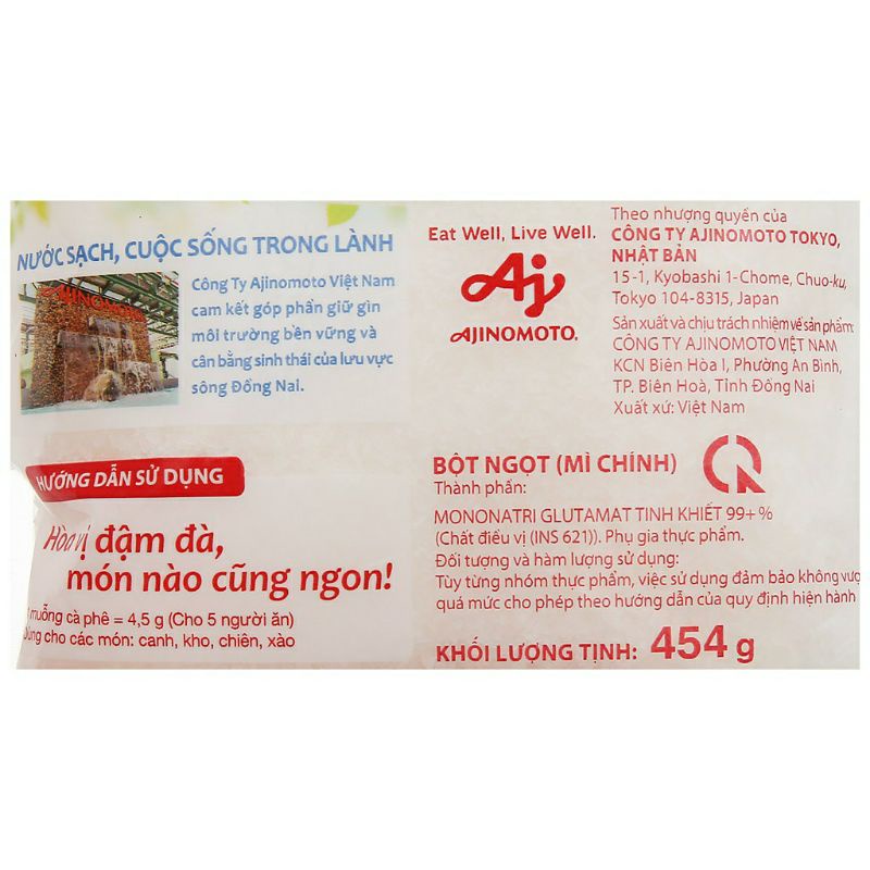 Bột Ngọt AJI-NO-MOTO gói 400g/ 454g