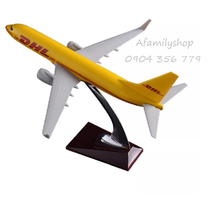 Mô hình máy bay DHL Express Boeing B737 47cm có bánh xe và led