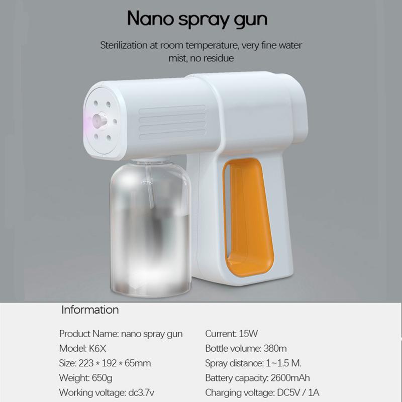 Máy phun khử trùng cầm tay K6X không dây cổng sạc USB