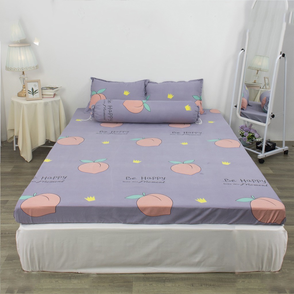 Bộ Ga Gối 4 món - Drap giường cao cấp - 1 Ga + 2 vỏ gối nằm + 1 vỏ gối ôm - M2/M6/M8/2M2 - Ga gối NguyetBedding | BigBuy360 - bigbuy360.vn