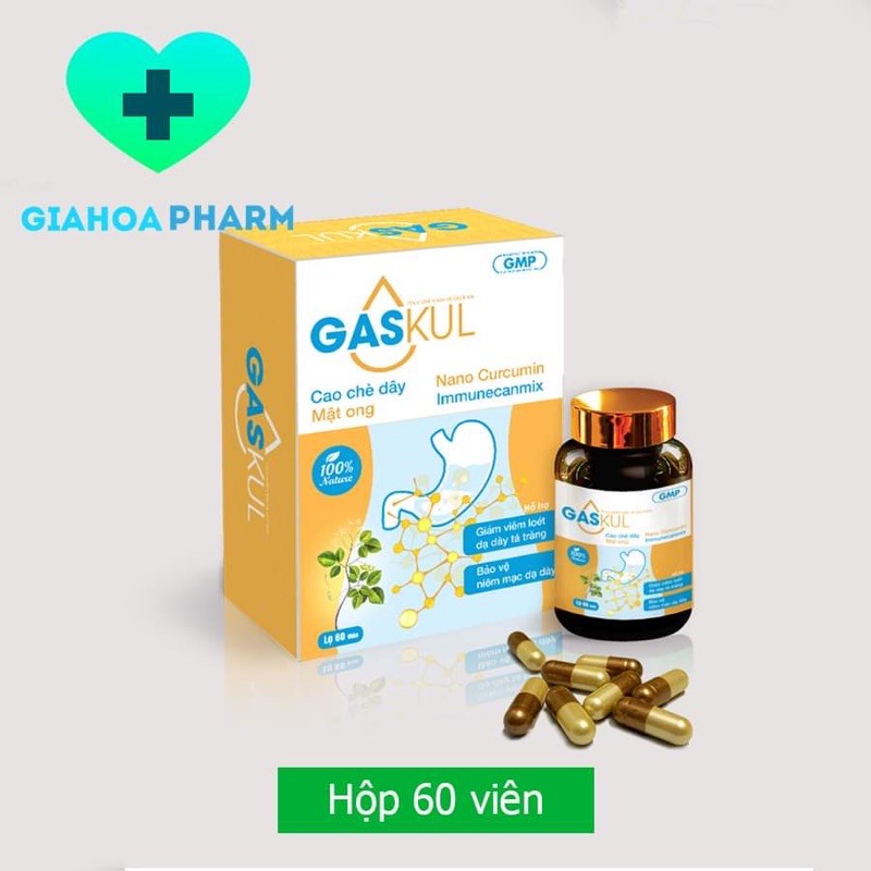 Viên uống Gaskul hỗ trợ giảm viêm loét dạ dày tá tràng, bảo vệ niêm mạc dạ dày