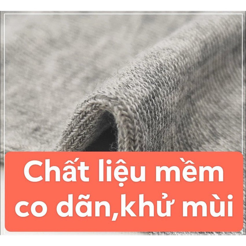 Vớ cổ ngắn cotton trơn Chống Hôi chân dùng cho cả nam và nữ - Bít tất nam cổ ngắn màu đen - xám - trắng MICADO