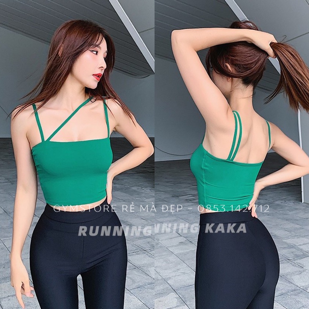 Áo Lót Thể Thao Nữ Sexy Áo bra hai dây tập gym [❤CÓ MÚT NGỰC❤] co giãn thoải mái vải thun bền đẹp 𝐆𝐘𝐌𝐒𝐓𝐎𝐑𝐄 187