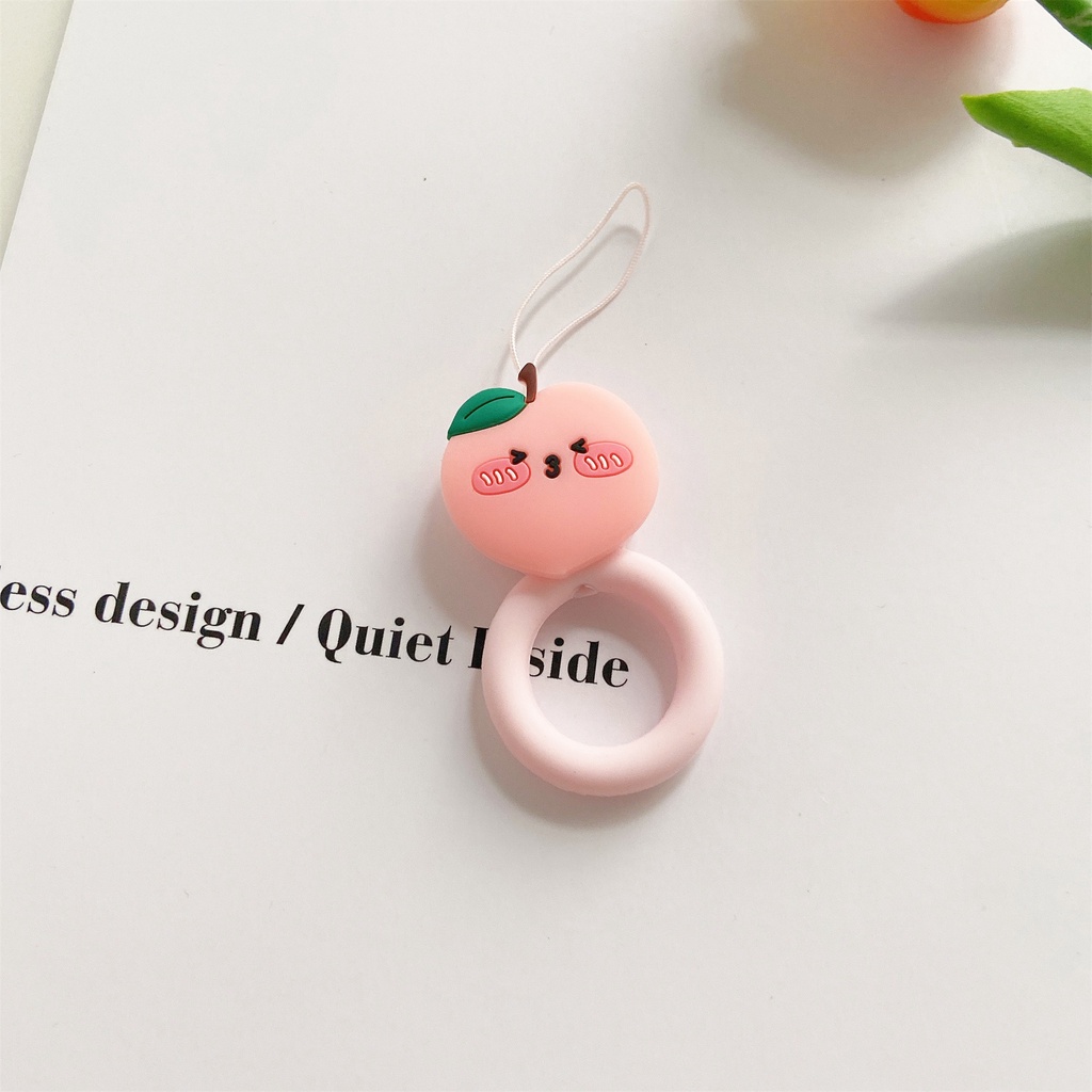Ốp Điện Thoại Họa Tiết Hoạt Hình Có Vòng Nhẫn Đeo Ngón Tay Cho iphone/android Airpods/samsung/Baseus/XIAOMI/huawei/lenovo/oppo TWS