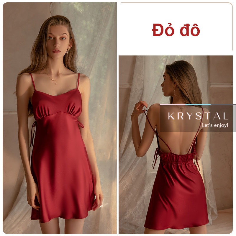 Váy lụa satin nhúng ngực KRYSTAL NKS006