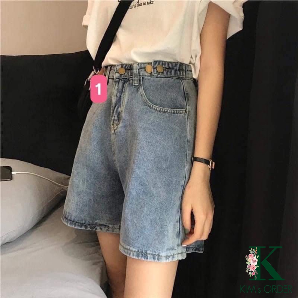 Quần ngố bò ống suông thời trang