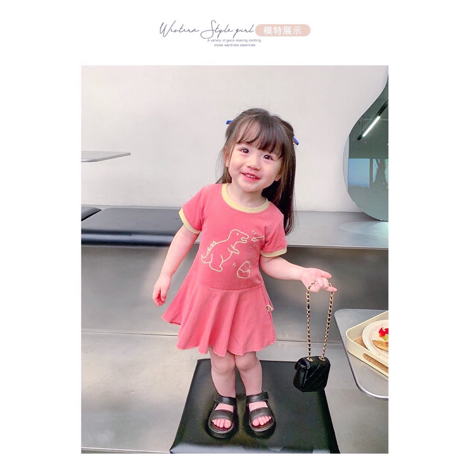 Váy cho bé gái cotton co giãn 4 chiều hàng Việt Nam thấm hút mồ hôi tốt kute đáng yêu bao chất đầm bé gái