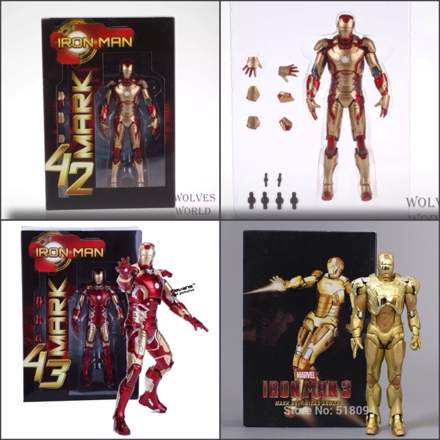 Mô Hình Nhân Vật Iron Man Mark 42 43 Chất Lượng Cao