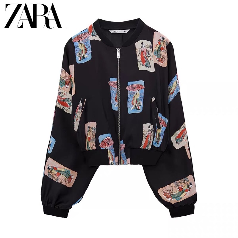 (Sẵn) Áo khoác bomber cô gái Zarrra canh sale, kèm ảnh thật