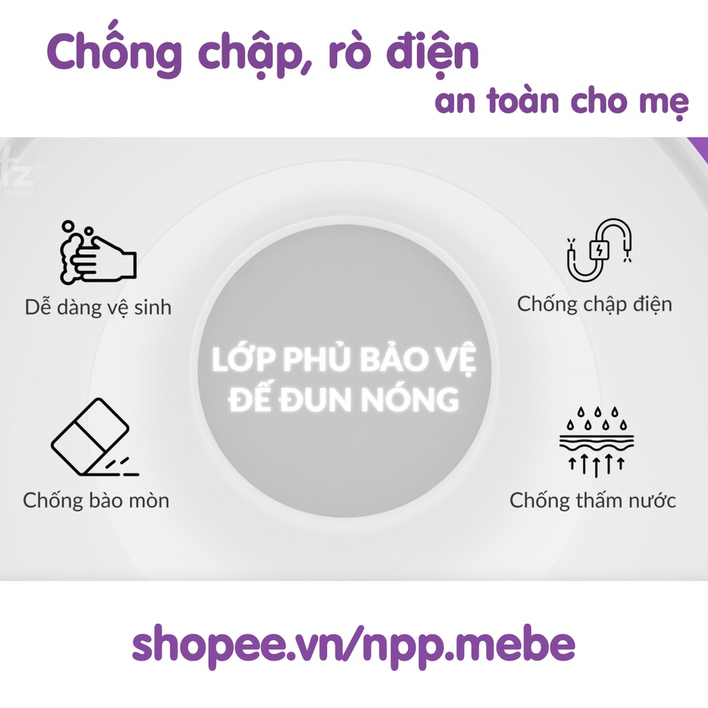 Máy hâm sữa Fatz Baby siêu tốc Mono 7 - hâm sữa, hâm thức ăn, rã đông, và tiệt trùng bình sữa