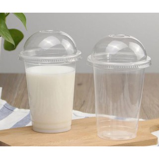 Cốc/ Ly nhựa nắp cầu 500ml (có ống hút)