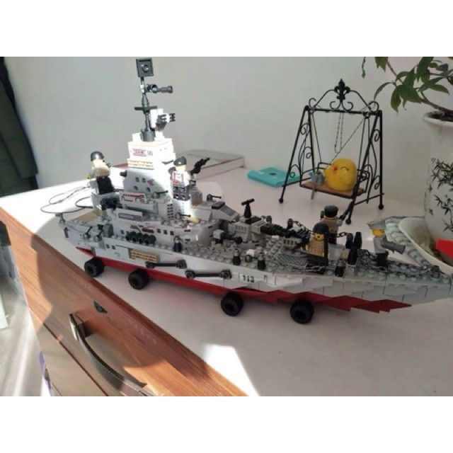 BỘ XẾP HÌNH LEGO TÀU CHIẾN HẠM, THUYỀN, LEGO THUYỂN CHIẾN BẢO VỆ BỜ BIỂN 1000 Chi tiết