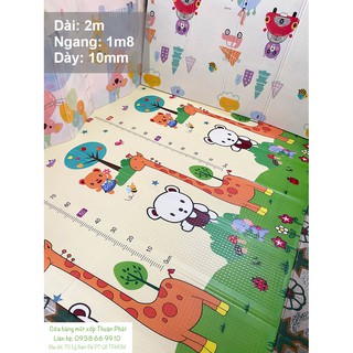 Chiếu X gấp dành cho Bé 1.8x2m [ có túi vải kèm theo ]