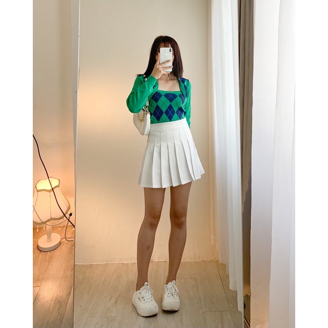 set áo cardigan kèm áo 2s len trám