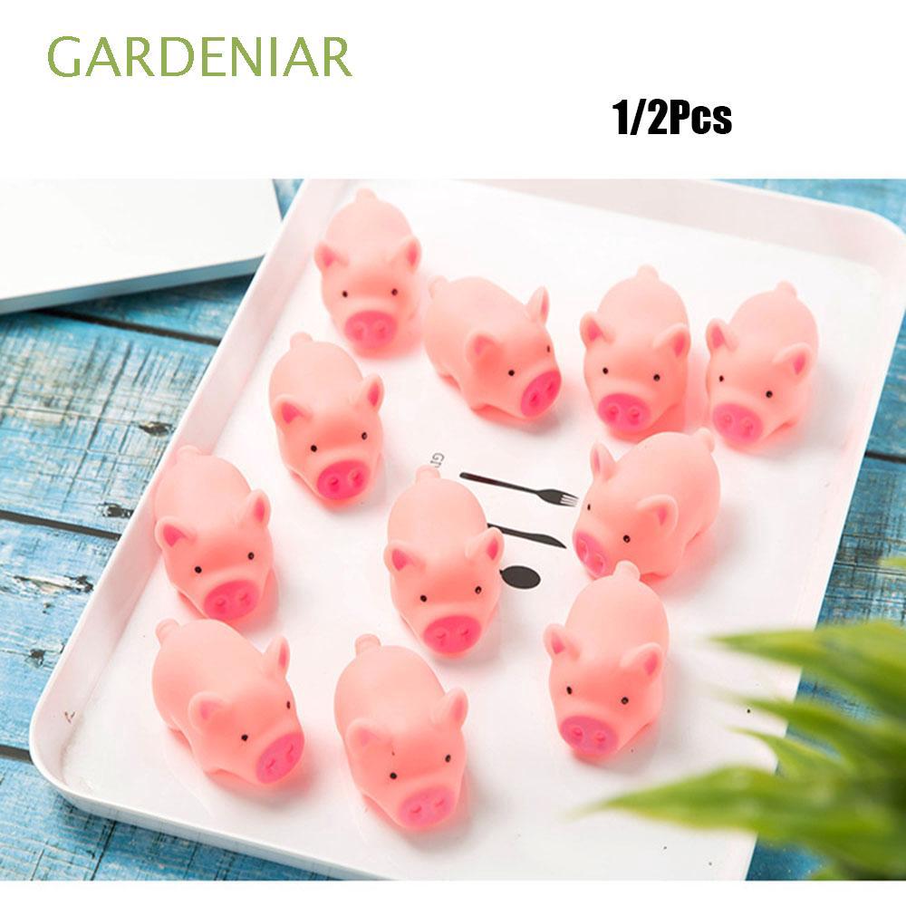 1/2Pcs Kids Christmas Gift Home Decoration Stress Reliever Pink Cartoon Soft Silicone Squeeze Pig