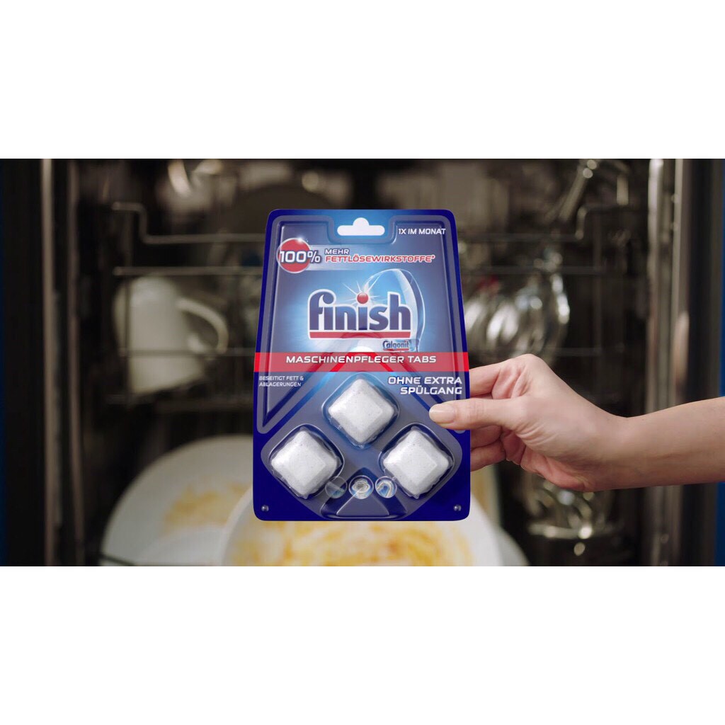 Viên vệ sinh máy rửa bát Finish Vỉ 3 viên