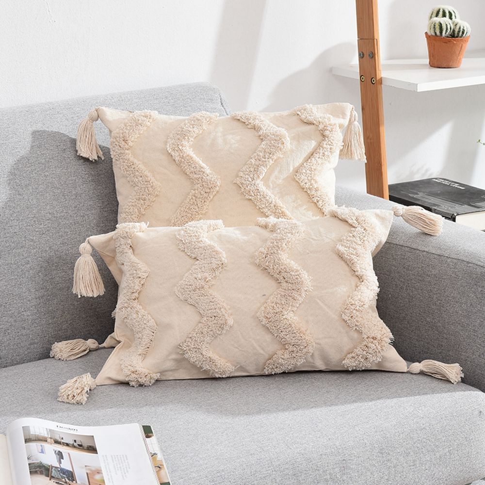 Vỏ Bọc Gối Sofa Bằng Vải Dệt Handmade Phong Cách Boho Trang Trí Nhà Cửa / Phòng Khách