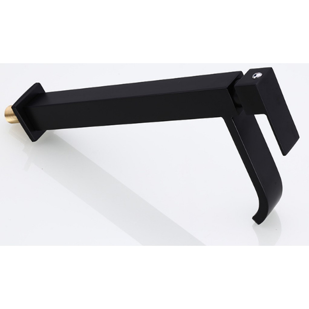 Vòi Lavabo lạnh cao vuông màu đen Inox 304 dùng cho lavabo nổi | BigBuy360 - bigbuy360.vn