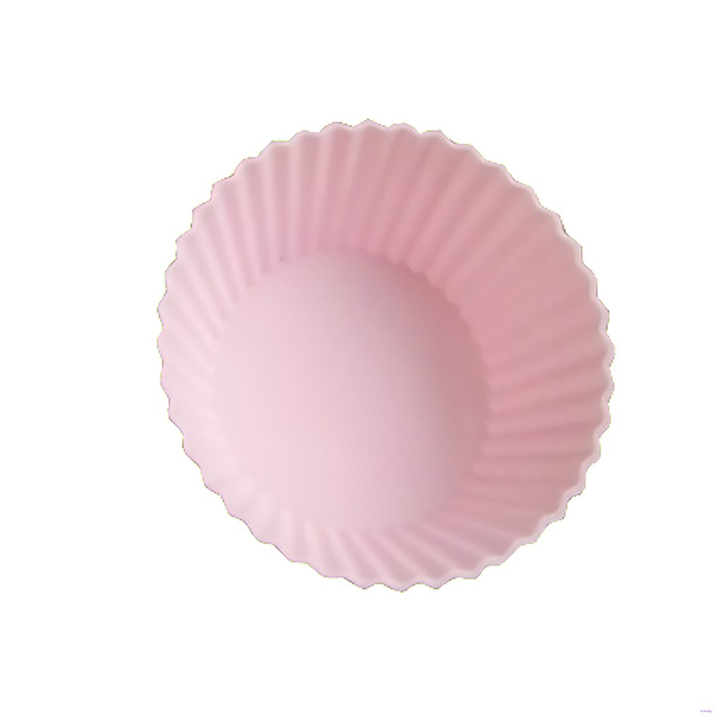 Set 8 Cốc Silicon Làm Bánh Cupcake Nhiều Màu