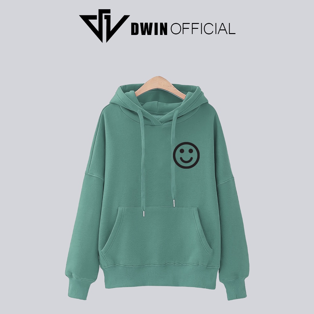 Áo hoodie mặt cười nỉ unisex DWIN basic nam nữ form rộng oversize local brand SP00049