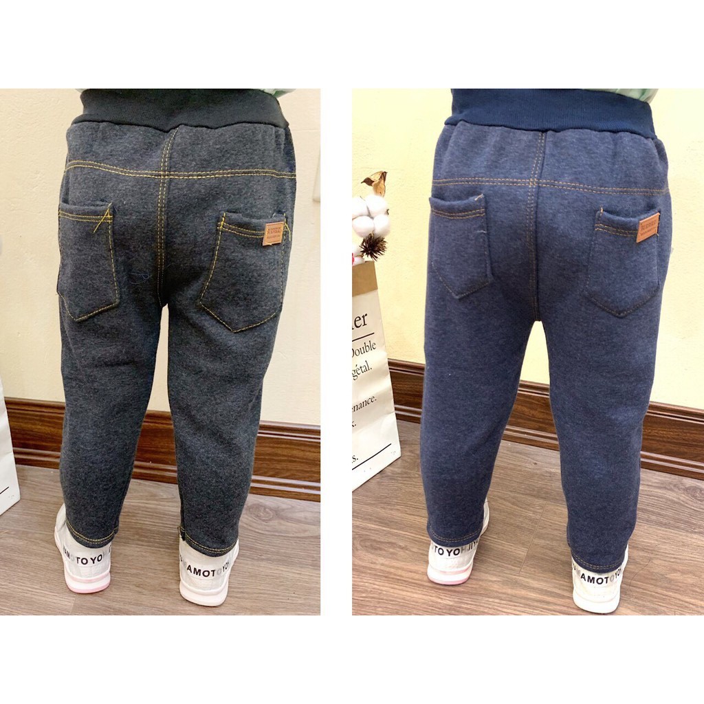 Quần giả JEANS lót nỉ cho bé 8-17kg