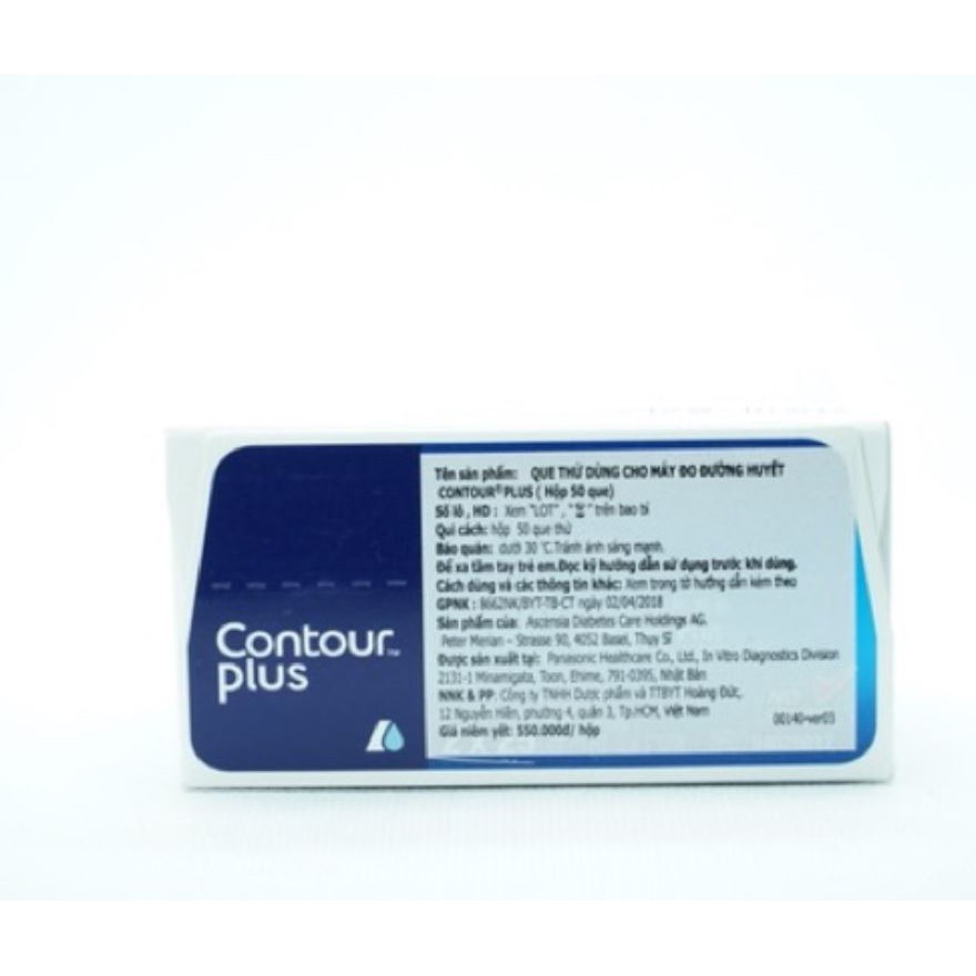 Que thử đường huyết CONTOUR PLUS (25/50 que)